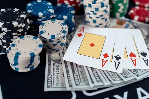 Allbet blackjack table with dealer and player positions
